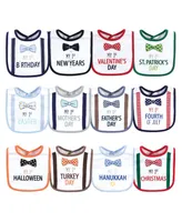 Little Treasure Baby Boy Cotton Bibs 12pk