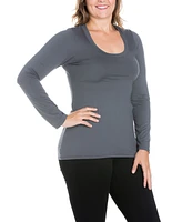 Women's Plus Size Long Sleeves T-Shirt