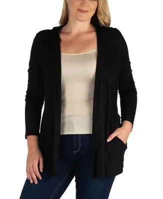 Women's Plus Hooded Cardigan