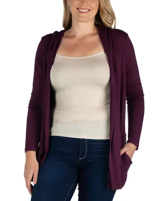 Women's Plus Hooded Cardigan