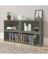 Way Basics Stackable Dvd Rack