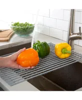 Kitchen Details Silicone Coated Roll Up Over The Sink Drying Rack