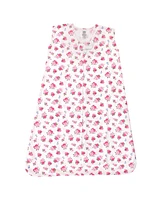 Luvable Friends Baby Girls Sleeveless Jersey Cotton Sleeping Bag, Sack, Blanket, Jersey Floral Jersey, 0-6 Months