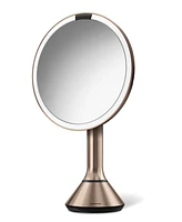 simplehuman 8" Round Sensor Makeup Mirror with Touch-Control Dual Light Settings