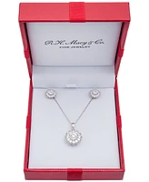 Wrapped in Love 2-Pc. Set Diamond Pendant Necklace & Matching Stud Earrings (1 ct. t.w.) in 14k White Gold or 14k Yellow Gold, Created for Macy's