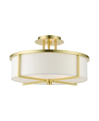 Wesley 3 Lights Semi Flush