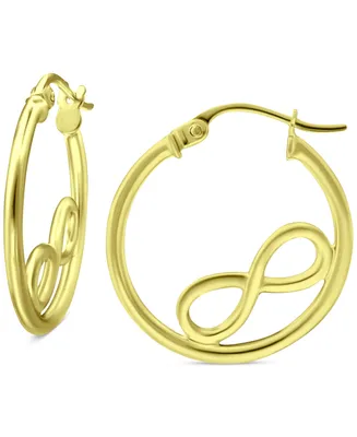 Giani Bernini Infinity Accent Small Hoop Earrings in 18k Gold-Plated Sterling Silver, 0.75", Created for Macy's