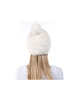 Marcus Adler Women's Cozy Stretch Luxe Faux Fur Pom Hat