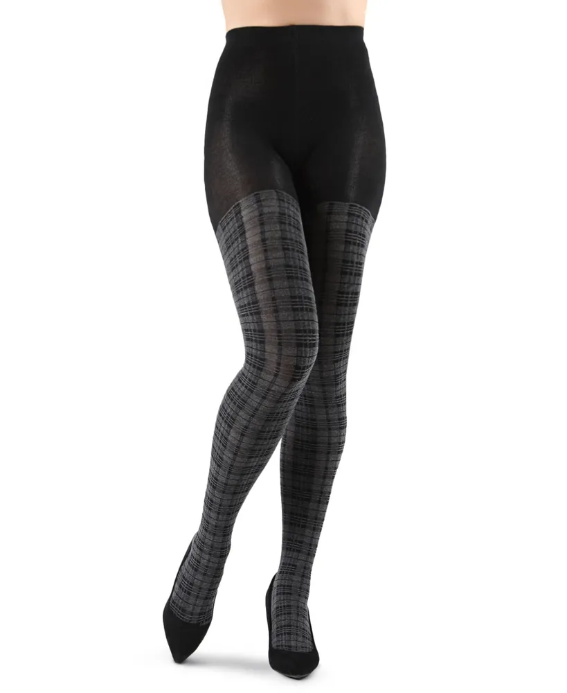 Memoi Glasgow Plaid Sweater Tights