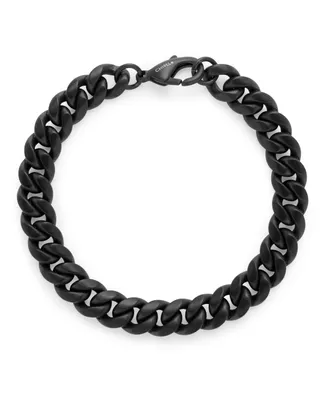 Men's Black Stainless Steel Curb Bracelet