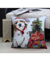 Chicos Home Holiday Dog Decorative Pillow,20" x 20"