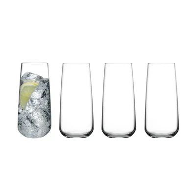 Nude Glass Mirage Long Drink Glasses, Set of 4
