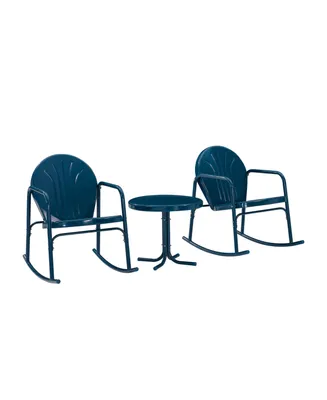 Griffith 3 Piece Outdoor Rocking Chair Set