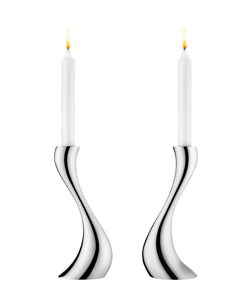 Georg Jensen Cobra Candlestick Medium, 2 Piece