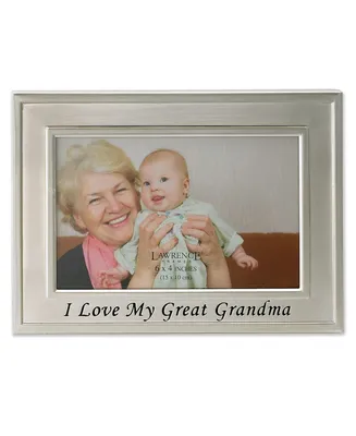Brushed Metal I Love My Great Grandma Picture Frame - Sentiments Collection, 4" x 6" - Silver