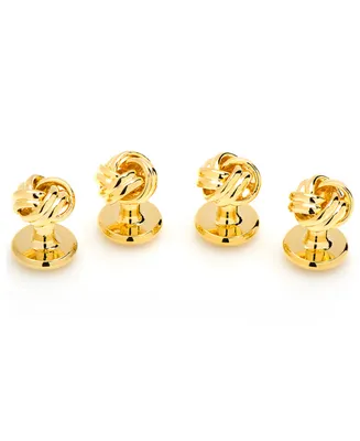 Men's Knot 4 Piece Stud Set - Gold