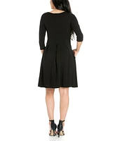 Women's Perfect Fit and Flare Pocket Dress