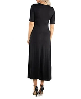 24seven Comfort Apparel Women's Casual Maxi Dress