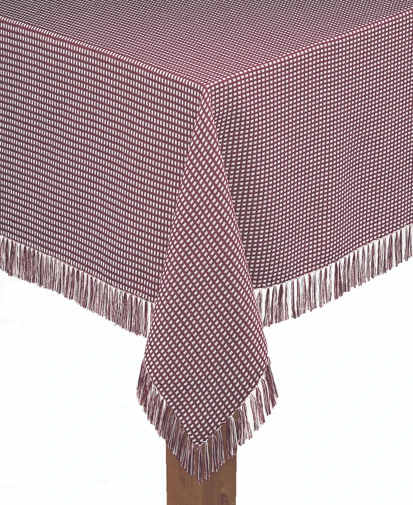 Lintex Homespun Wine 100% Cotton Tablecloth 60"X102"