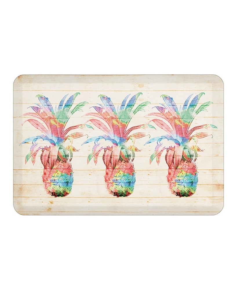 Laural Home Colorful Pineapples Kitchen Mat