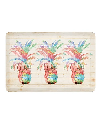 Laural Home Colorful Pineapples Kitchen Mat