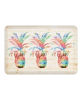 Laural Home Colorful Pineapples Kitchen Mat