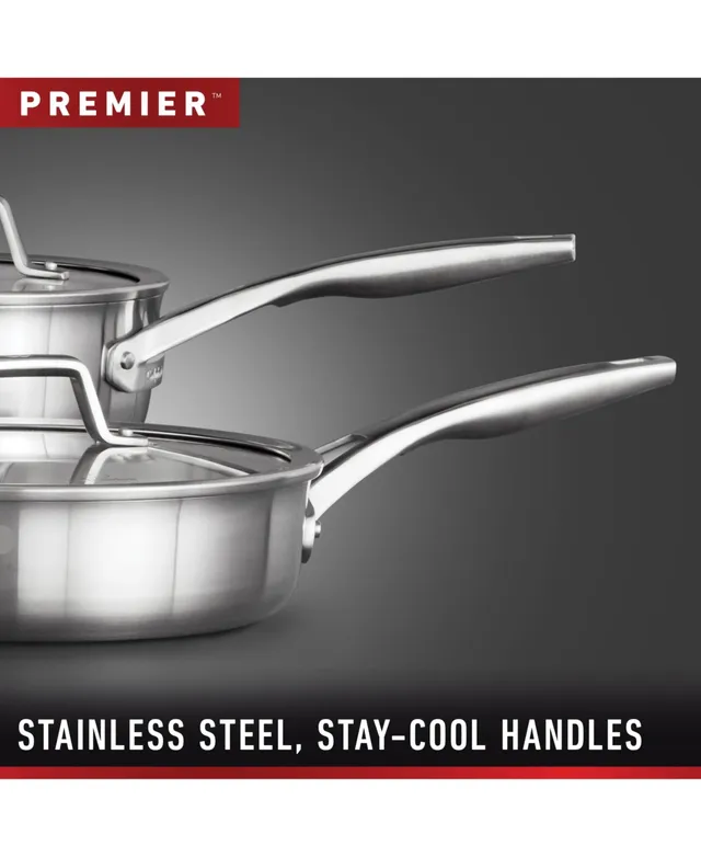 Calphalon Premier 10-Pc. Space-Saving Hard Anodized Non-Stick Cookware Set,  Created for Macy's - Macy's