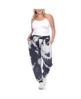 White Mark Plus Tie Dye Harem Pants