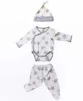 Baby Boys and Girls Viscose from Bamboo 3 Piece Star Newborn Set