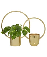 Round Metal Ring Wall Planter, Set of 2