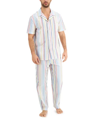 Club Room Men's Striped Pajamas, Created for Macy's
