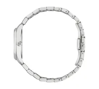 Gucci Women's Swiss G-Timeless Iconic Diamond (1/20 ct. t.w.) Stainless Steel Bracelet Watch 27mm