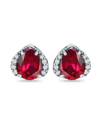 Giani Bernini Created Ruby and Cubic Zirconia Stud Earrings