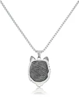 Andrew Charles by Andy Hilfiger Men's Wolf Head 24" Pendant Necklace in Stainless Steel