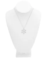 Diamond Snowflake Pendant Necklace (1/10 ct. t.w.) In Sterling Silver