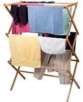 Homeitusa Bamboo Wooden Clothes Drying Rack - Oversize Hang Rack for Clothes - Laundry Rack for Clothing Drying Natural