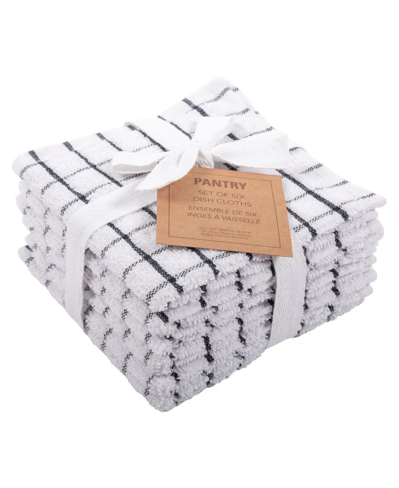 Checkered Terry Dishcloth, Set of 6