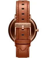Mvmt Men's Legacy Slim Brown Leather Strap Watch 42mm