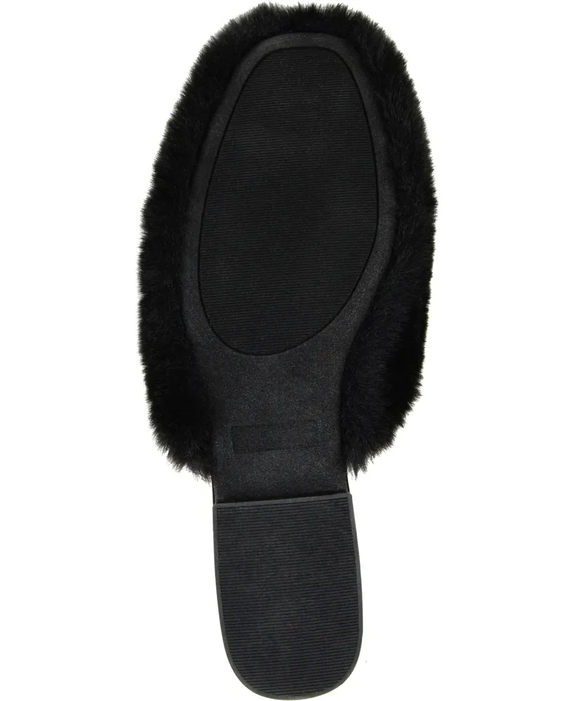 Journee Collection Women's Faux Fur Evelin Mule