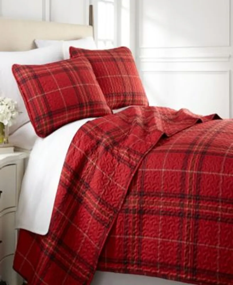 Southshore Fine Linens Vilano Plaid Ultra Soft Quilt Sham Set