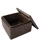 Artifacts Rattan Storage Box with Lid Letter File