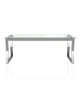 Furniture of America Meiland Glass Top Coffee Table