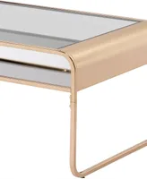 Furniture of America Kiruna Glass Top Coffee Table - Gold