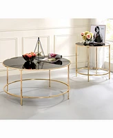 Furniture of America Pakse Glass Top Coffee Table