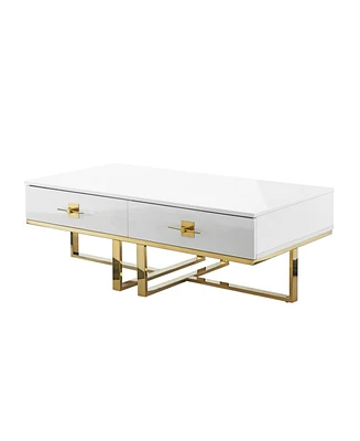 Mandisa 2 Drawers Rectangular Coffee Table