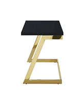 Kali High Gloss Lacquer Finish Top Rectangular Writing Desk