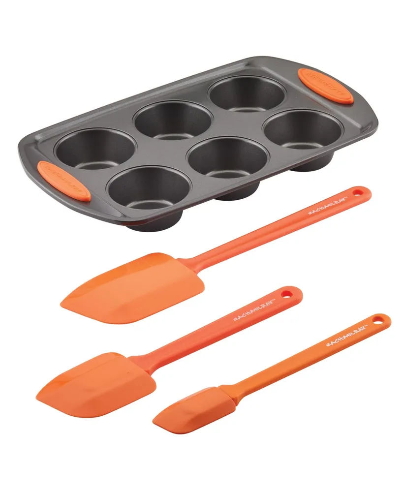 Rachael Ray Yum-o! 4-Pc. Bakeware Oven Lovin' Nonstick Muffin and Cupcake Making Set