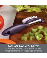 Rachael Ray Cucina Nylon Nonstick Kitchen Utensil and Veg-a-Peel Set, 5-Pc., Sea Salt Gray