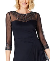 Alex Evenings Women's Illusion Embellished A-Line Gown