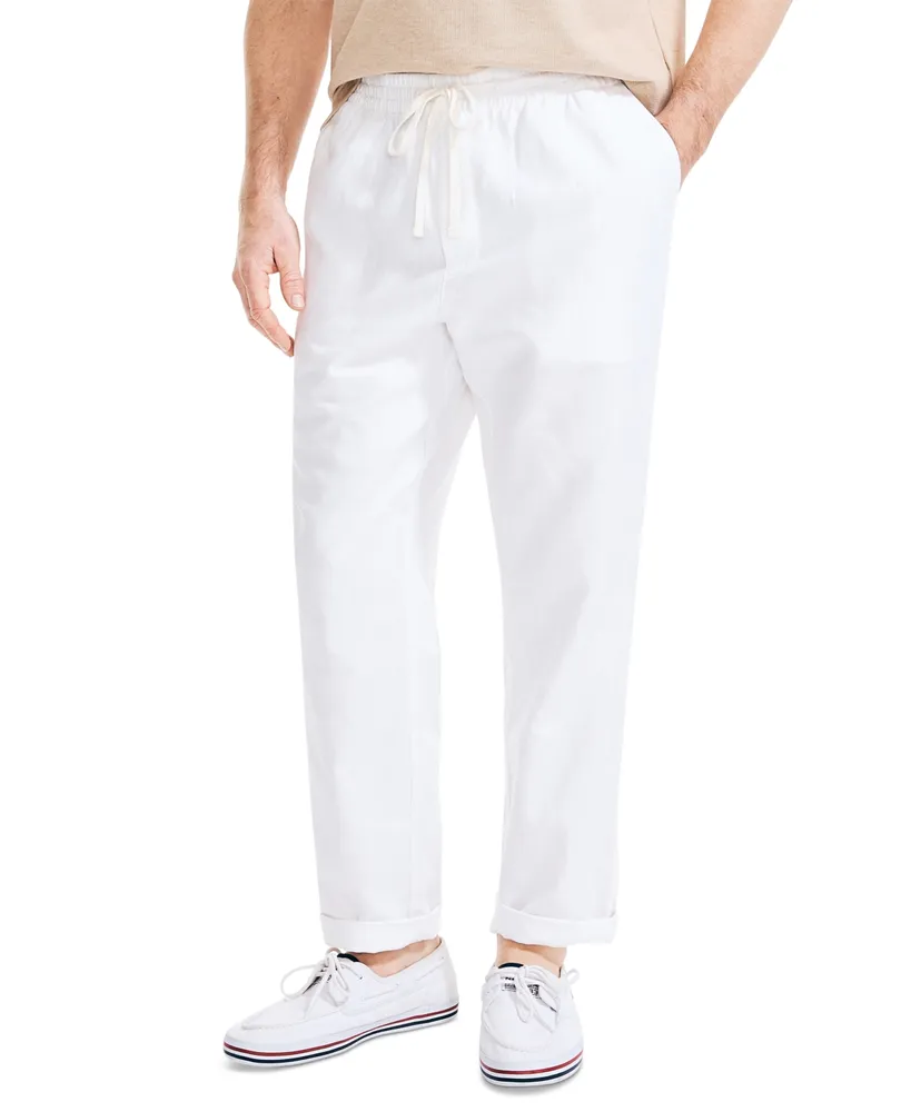 Nautica Men's Classic-Fit Elastic Drawstring Linen Pant